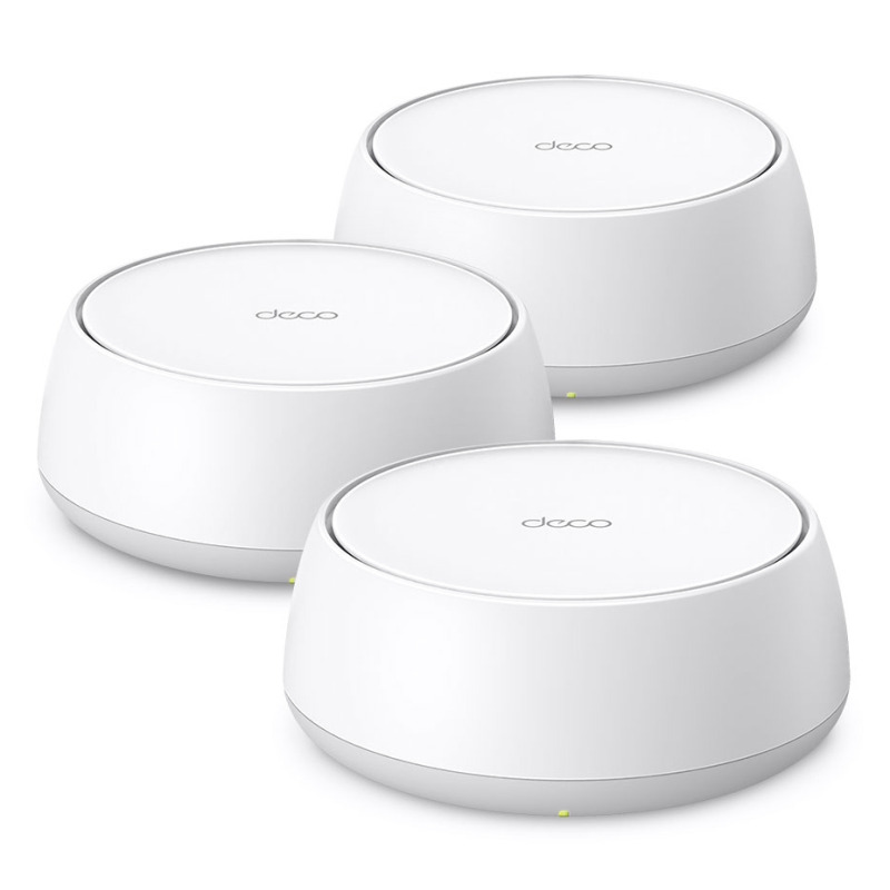 Sistema Deco BE23 (3 piezas) TP-Link Mesh Wi-Fi 7 BE3600 5GHz 2882 y 2.4GHz 688 Mbps MLO MU-MIMO OFDMA 2x RJ45 2.5Gbps x pieza